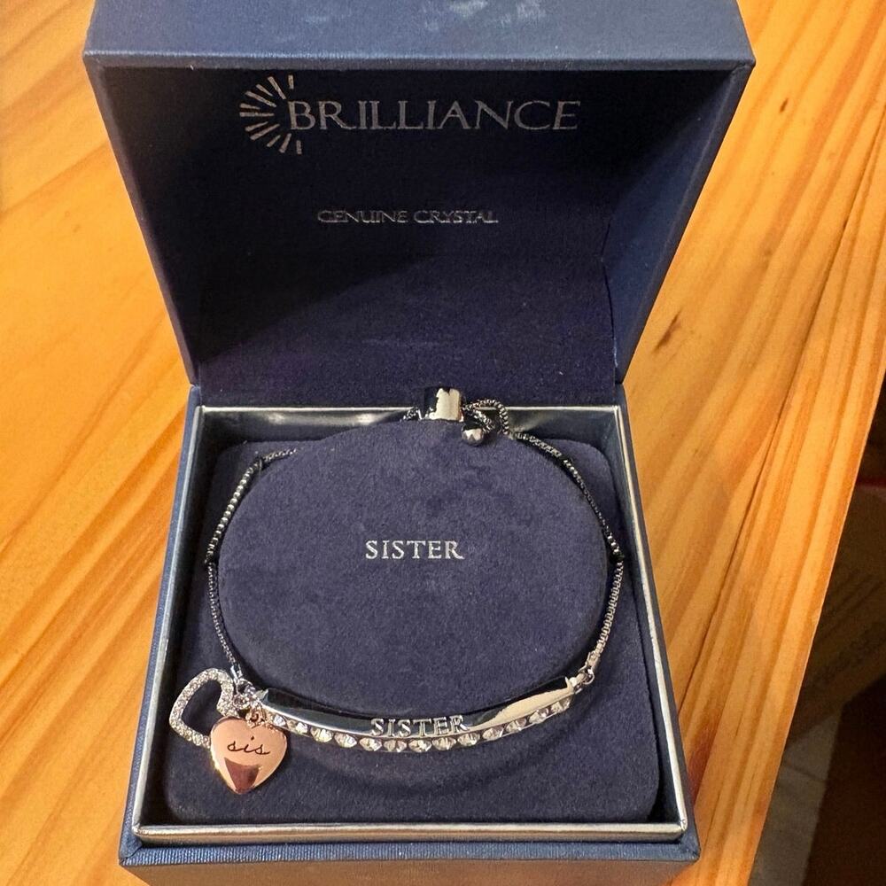 Brilliance Genuine Crystal Sister Bracelet. Beautiful!
NEW In Box Retails $50